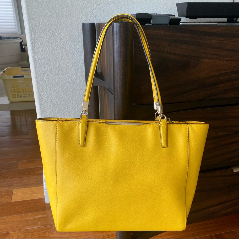 Yellow coach tote